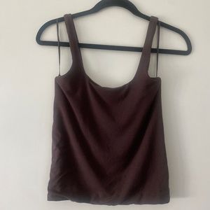 J Crew Brown Scoop Neck FormKnit Tank